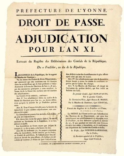 YONNE. 1802. 