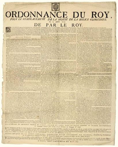 1729. (BURGUNDY & BRESSE). MILICE. 