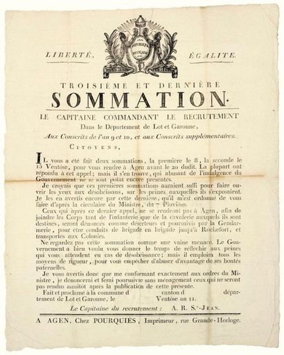 LOT ET GARONNE. 1803. 