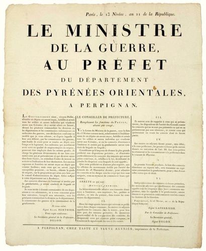 EASTERN PYRENEES. 1803. CONSCRIPTION FOR...