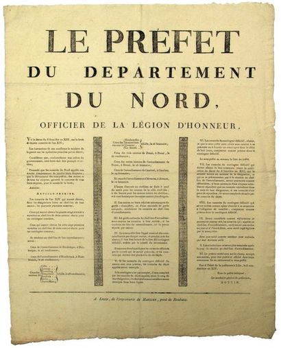 NORTH. 1805. EMPIRE. DRAWING OF LOTS FOR...
