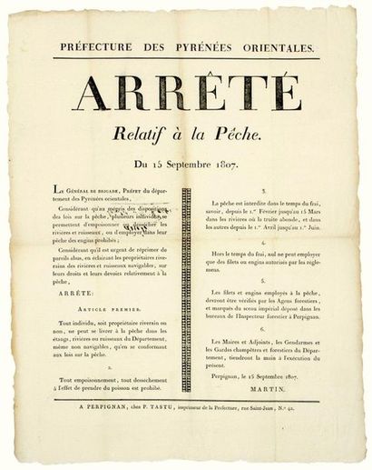 1807. EASTERN PYRENEES. FISHING. 