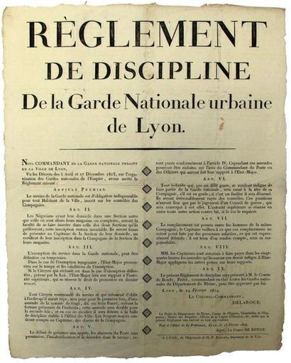 1814. LYON. EMPIRE. 