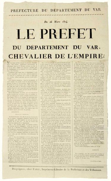 - VAR. 1814. Order of LEROY Prefect of the...