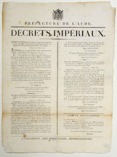(Hundred days. NAPOLEON returns. AUDE) 