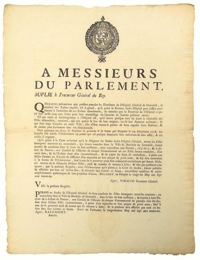 DOUPHINED. 1731. ABANDONED CHILD & DEBAUCHED...
