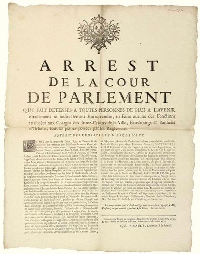 1732. ORLÉANS (45). SHOUTING JURORS. 