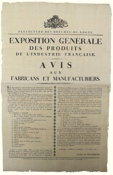 1819. FRENCH INDUSTRY. BOUCHES-DU-RHÔNE....