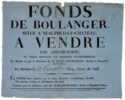 1824. YVELINES. BOULANGERIE. 
