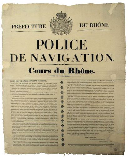 NAVIGATION POLICY on the RHONE COURSE. Lyon...