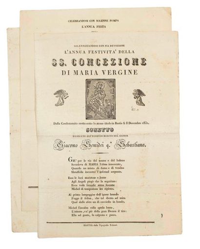 CORSICA. 3 POSTERS from 1831 to 1851 of the...