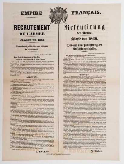 SECOND EMPIRE. HIGH-RHIN. ARMY RECRUITMENT....