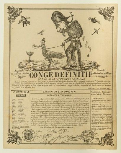 NAPOLEON III. SATIRICAL IMAGE. Definitive...
