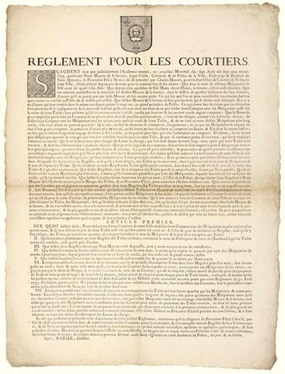 1735. (AISNE. ST QUENTIN. CANVAS BROKER)....