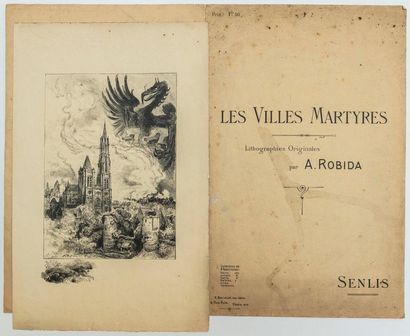 SENLIS (Oise), VILLE MARTYRE. Original lithograph...