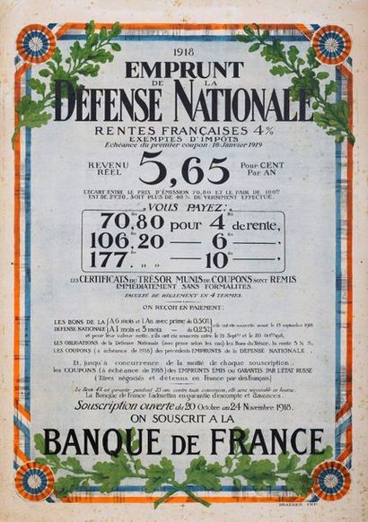 BANQUE DE FRANCE 1918 Borrowing from the...