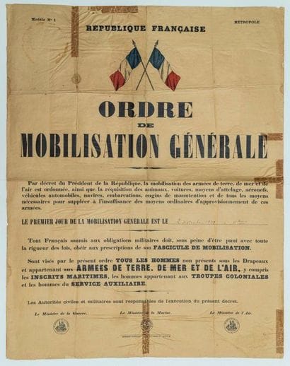 GENERAL MOBILIZATION ORDER of September 2,...