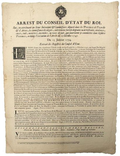 1754. PICARDIE, ARTOIS & BOULONNAIS. 