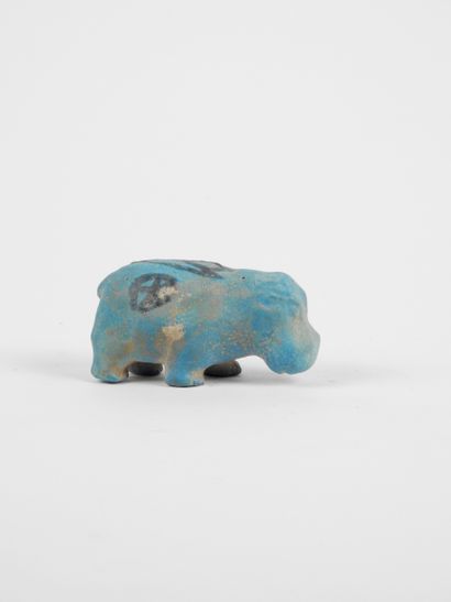 Hippopotame.Fritte à rehauts.Style du Moyen...