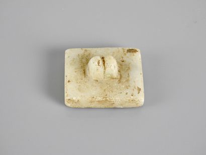 Sceau au bovidé.Calcite ou autre.Style des...