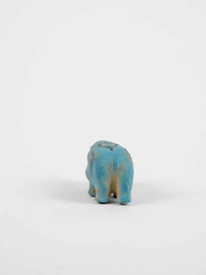 Hippopotame.Fritte à rehauts.Style du Moyen...