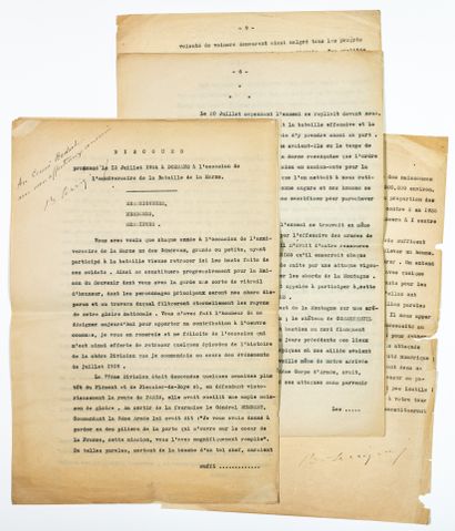 WW1. BATTLE OF THE MARNE 1918. Speech of...