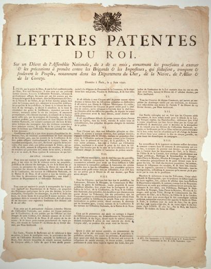 REVOLUTION. 1790. CHER, NIÈVRE, ALLIER CORRÈZE....