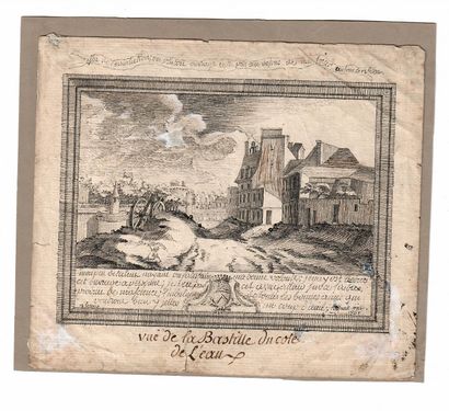 3 Views of LA BASTILLE, XVIIIth C. : 