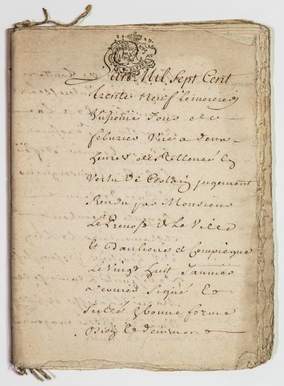 COMPIÈGNE (OISE), MOVABLE INVENTORY of 1739:...