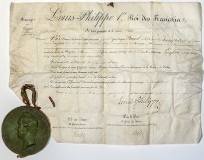 LOUIS-PHILIPPE King of the French. Patent...