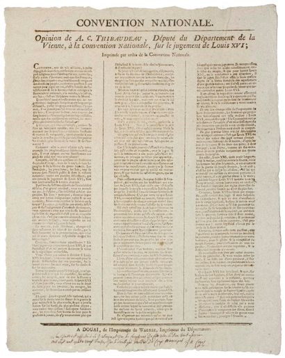 TRIAL OF KING LOUIS XVI. 1793. THIBAUDEAU...