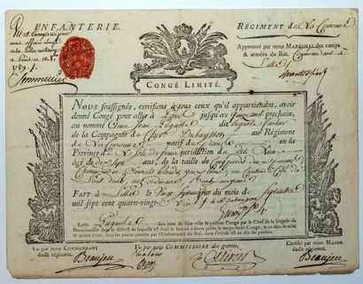 REGIMENT OF THE CROWN - INFANTRY. LILLE 1789...
