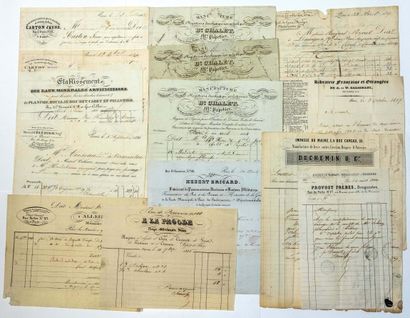 INVOICES OF PARIS. 16 Invoices XIXe, of 1827...