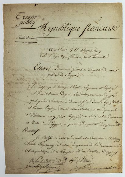 Marshal Count HOUSE. Campaign of EGYPT. Copy...