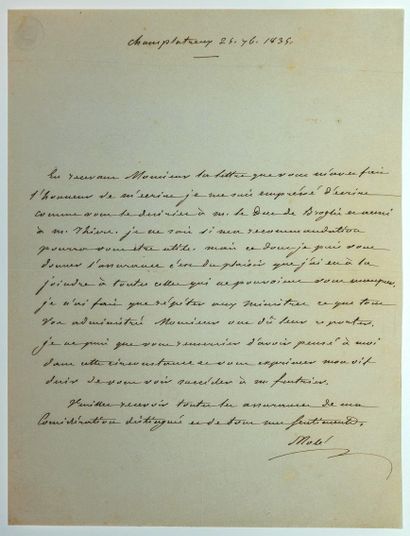 Louis-Mathieu, Count MOLÉ, Minister (1781...