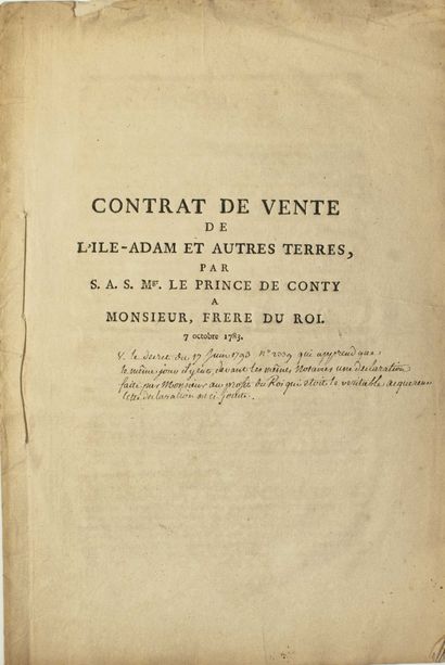 VAL D'OISE. OISE. 1783. 