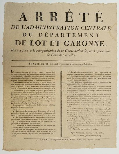 LOT ET GARONNE. 1796. 