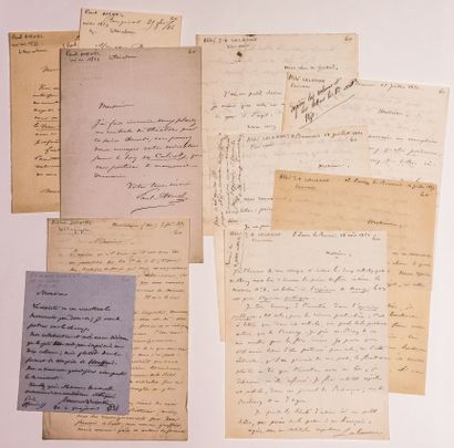 OISE. LITERATORS. 11 Letters or Notes in-8°...