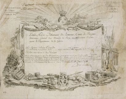 MILITARY REWARD PATENT. 1788 - 