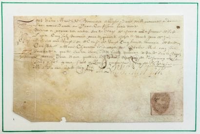PARIS 1635. ABBEY OF MONTMARTRE. Piece signed...