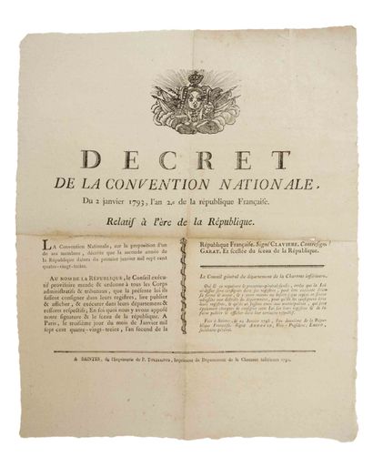 CREATION OF THE REPUBLICAN CALENDAR. CHARENTE...