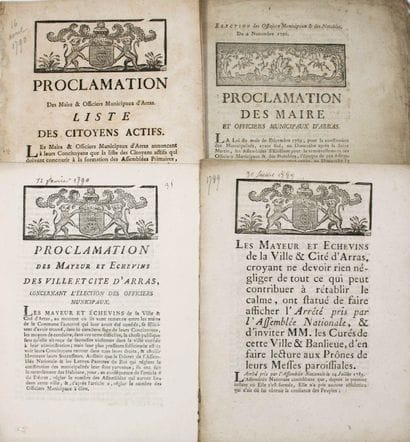ARRAS (PAS-DE-CALAIS). REVOLUTION. 5 Decrees...