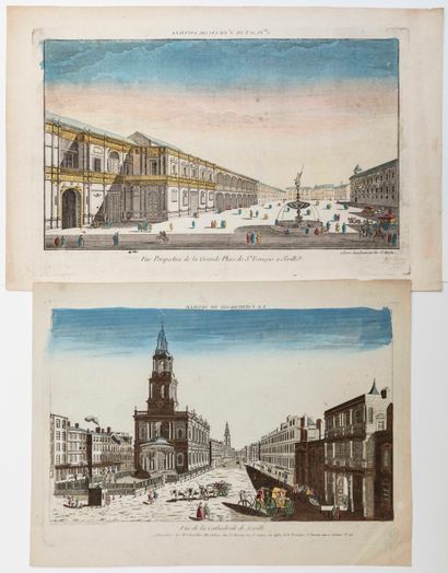 SPAIN. SEVILLE. 2 Optical Views: 