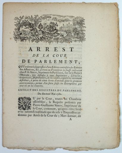 LIBRARY. 1762. COUNTERFEIT EDITION. 