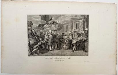 LOUIS XIV and LOUIS XV, 4 historical scenes....