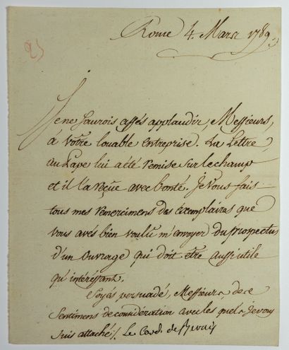 Cardinal de BERNIS (François Joachim De PIERRE)...