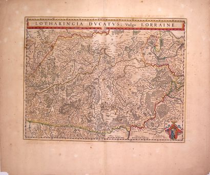 17th century map : LA LOTHARINGIE. Lotharingia...