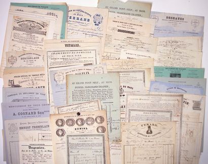 LE MANS (SARTHE) RARE COLLECTION OF 127 BILLS...