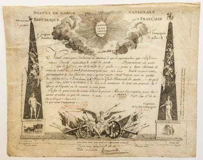 PARIS. NATIONAL GUARD 1793. Section of the...