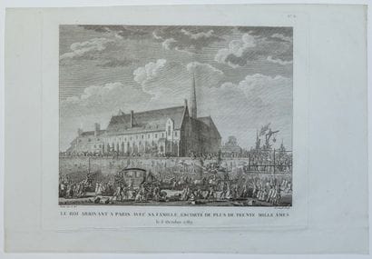 RETURN OF THE KING LOUIS XVI TO PARIS : 